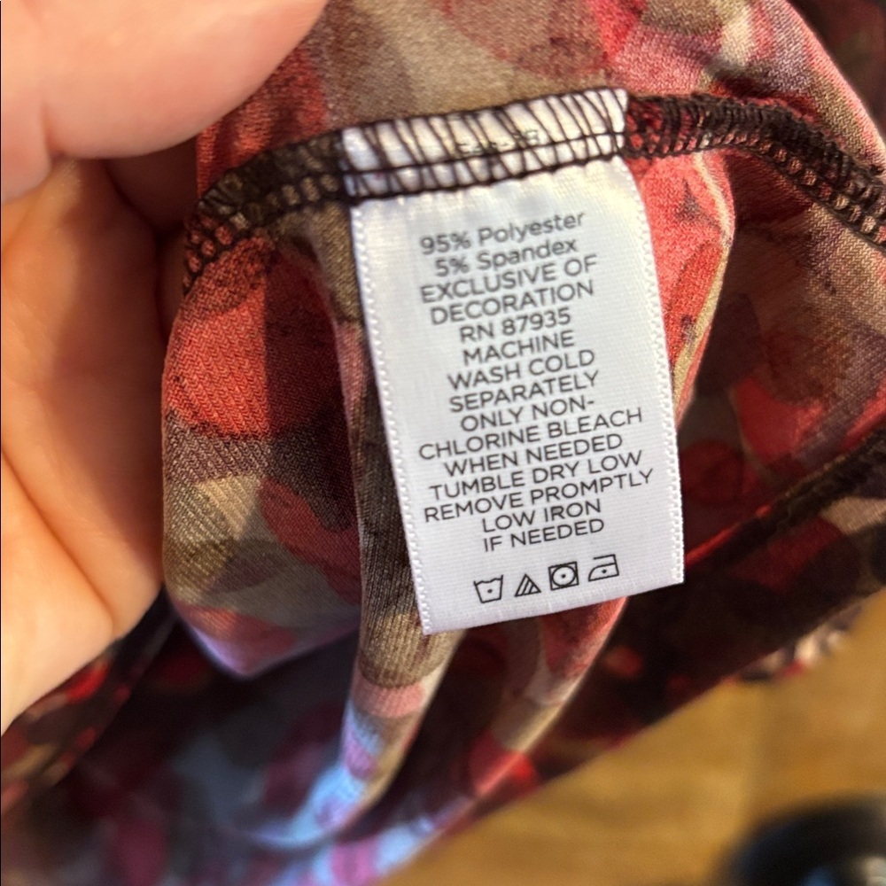 EUC Susan Graver Liquid Knit 3/4 sleeve top with ruching detail XL - Picture 5 of 6